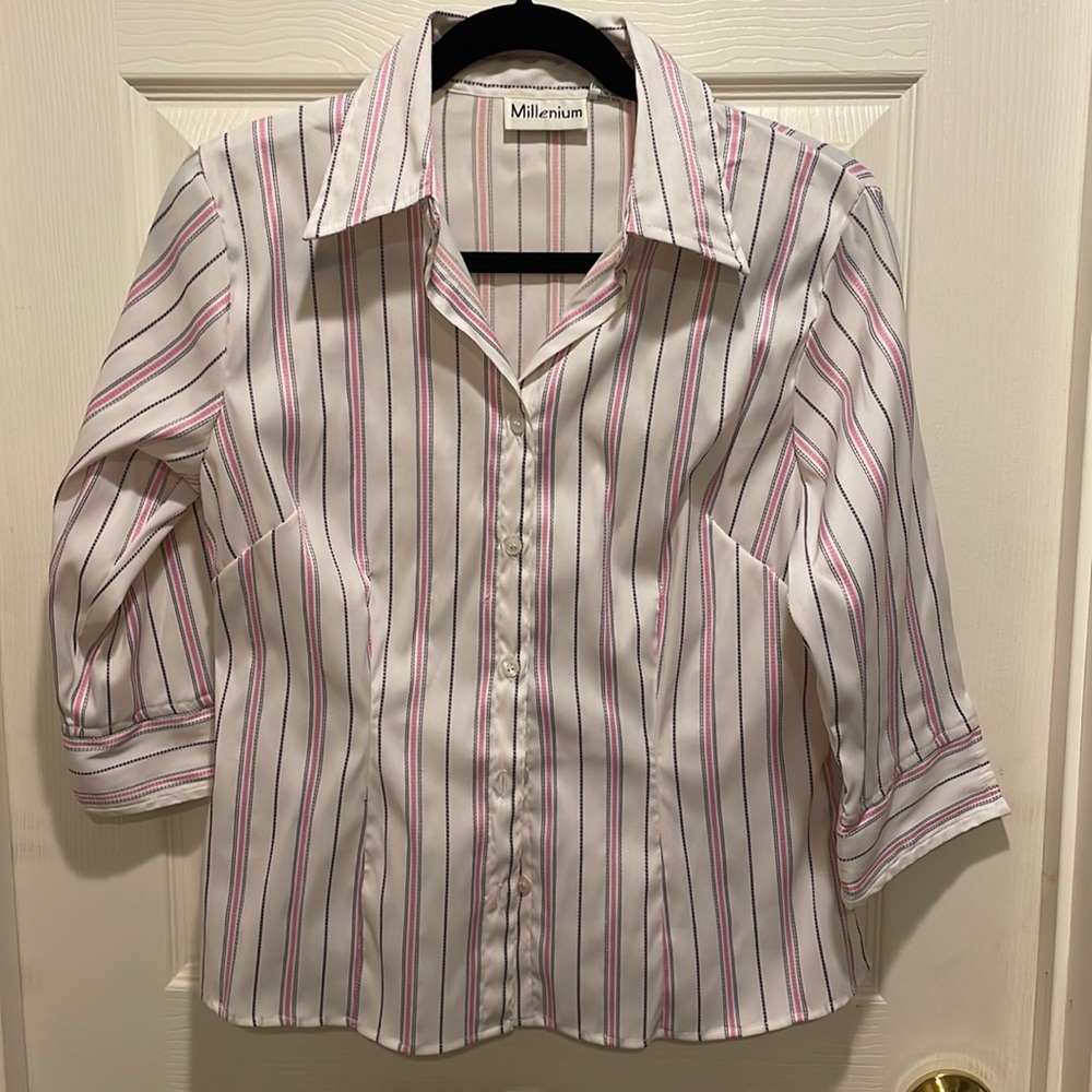 Millennium button down striped shirt